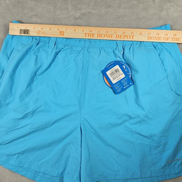Columbia PFG Shorts Mens XXL Backcast 6” Water Short Omni-Shade Drawstring Blue - Picture 10 of 12